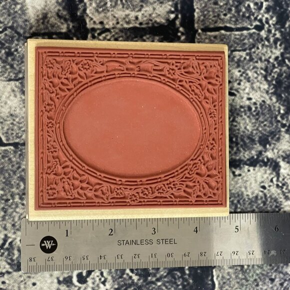 Great Impressions Flowers Oval Opening Roses Frame Rubber Stamp K25 - Picture 6 of 8